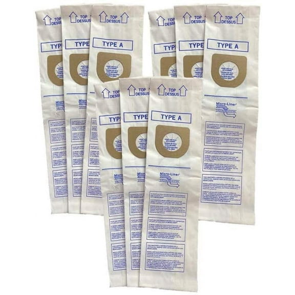 10 Pack Hoover Type A Paper Vacuum Bags. Fits Hoover Style A. Replaces Part #4010001A. 2 Ply Micro Filtration