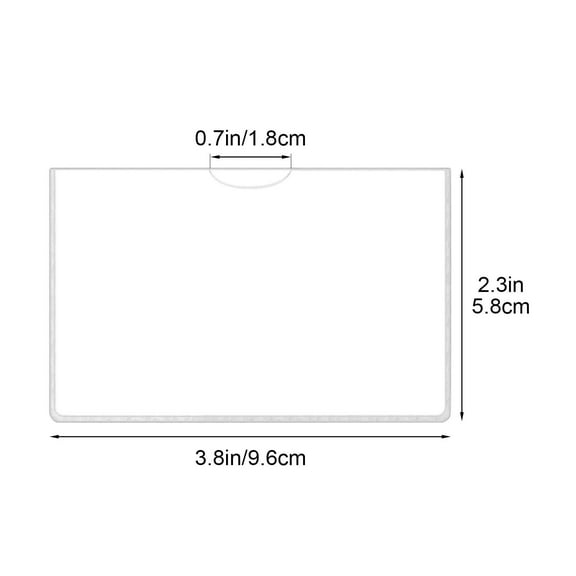 10 Pack Horizontal Self-Adhesive Index Card Pockets - 3.8x2.3in with Top Open for Loading, Crystal Clear Plastic - Ideal Index Card Holder for Organizing and Protecting