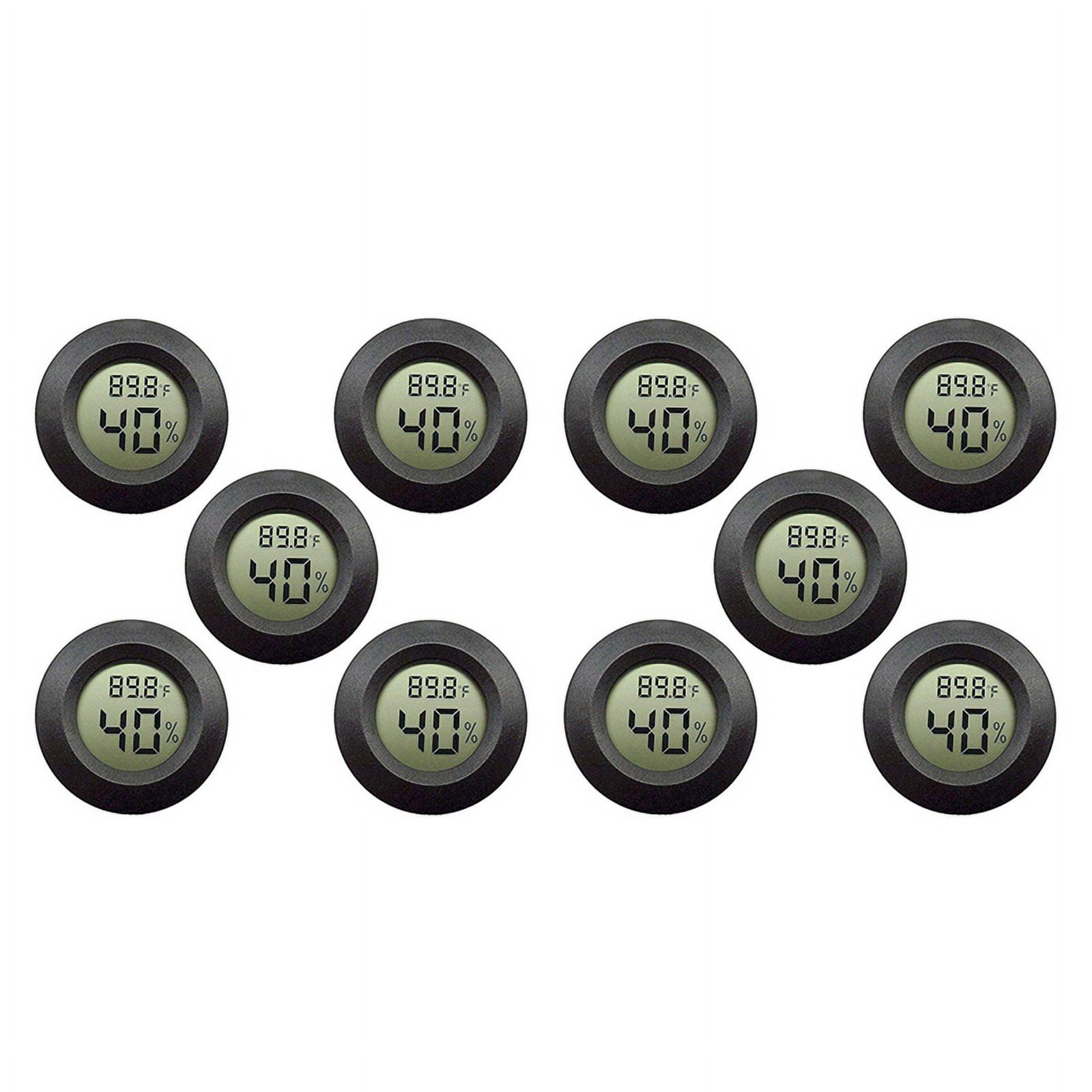 10-Pack Hygrometer Thermometer Digital LCD Monitor Humidity Meter Gauge for Humidifiers Dehumidifiers