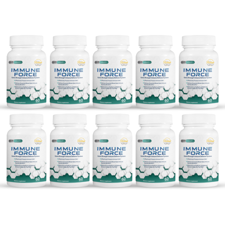 10 Pack Immune Force, extra strength immune defense system-60 Capsules x10