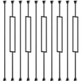 thumbnail image 1 of 10 Pack Iron Balusters Staircase Rectangular Hollow Stair Spindles Square Craft Spindles Balusters 1/2" Square Balusters for Staircase Interior with Iron Baluster Swivel Shoes, 1 of 9