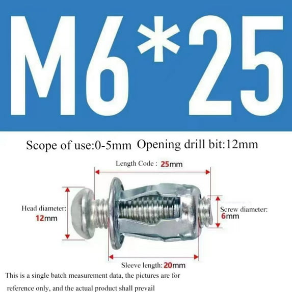 10-Pack Iron Expansion Screw for Gypsum Board Hollow Wall Anchors Lantern Type Riveting Connectors DIY & Construction Use