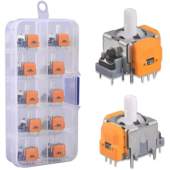 10-Pack Joysticks Replacement for PS5 Controller, Hall Rocker 3D Analog Joysticks Module for PS4 /PS5/Xbox one/Switch Pro Conrtoller, Hall Joysticks Thumbsticks Repair Kit (for Switch Pro)