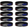 10 Pack Kamala Harris 2024 President Vote Campaign Bracelets Silicone