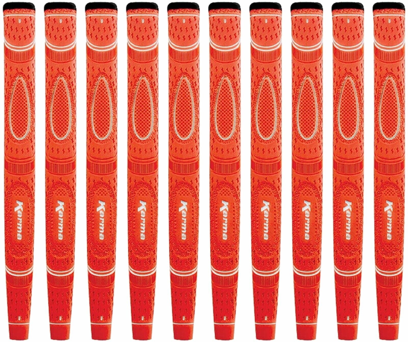 10 Pack Karma Orange Dual Touch Midsize Putter Grip