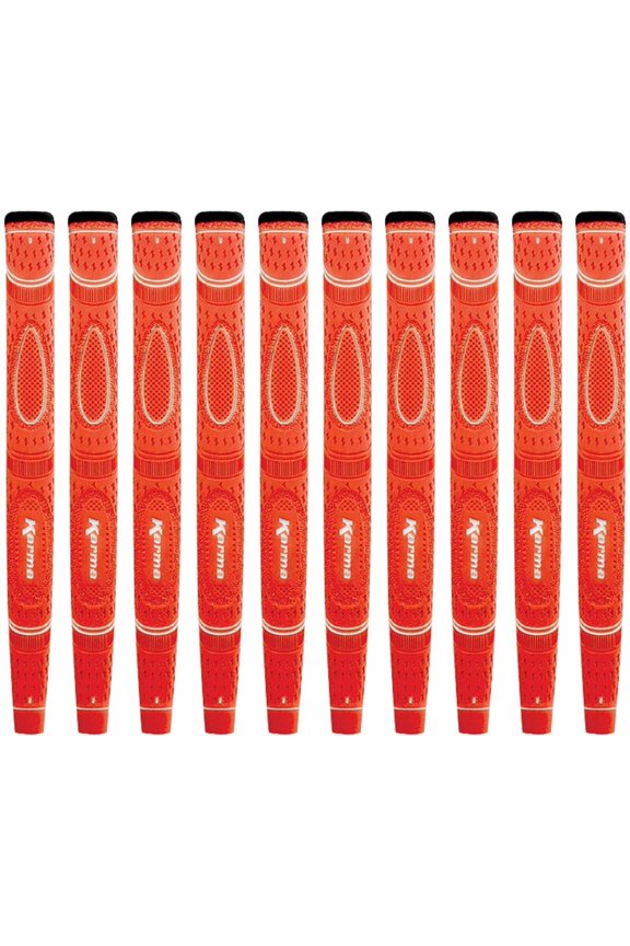 10 Pack Karma Orange Dual Touch Midsize Putter Grip