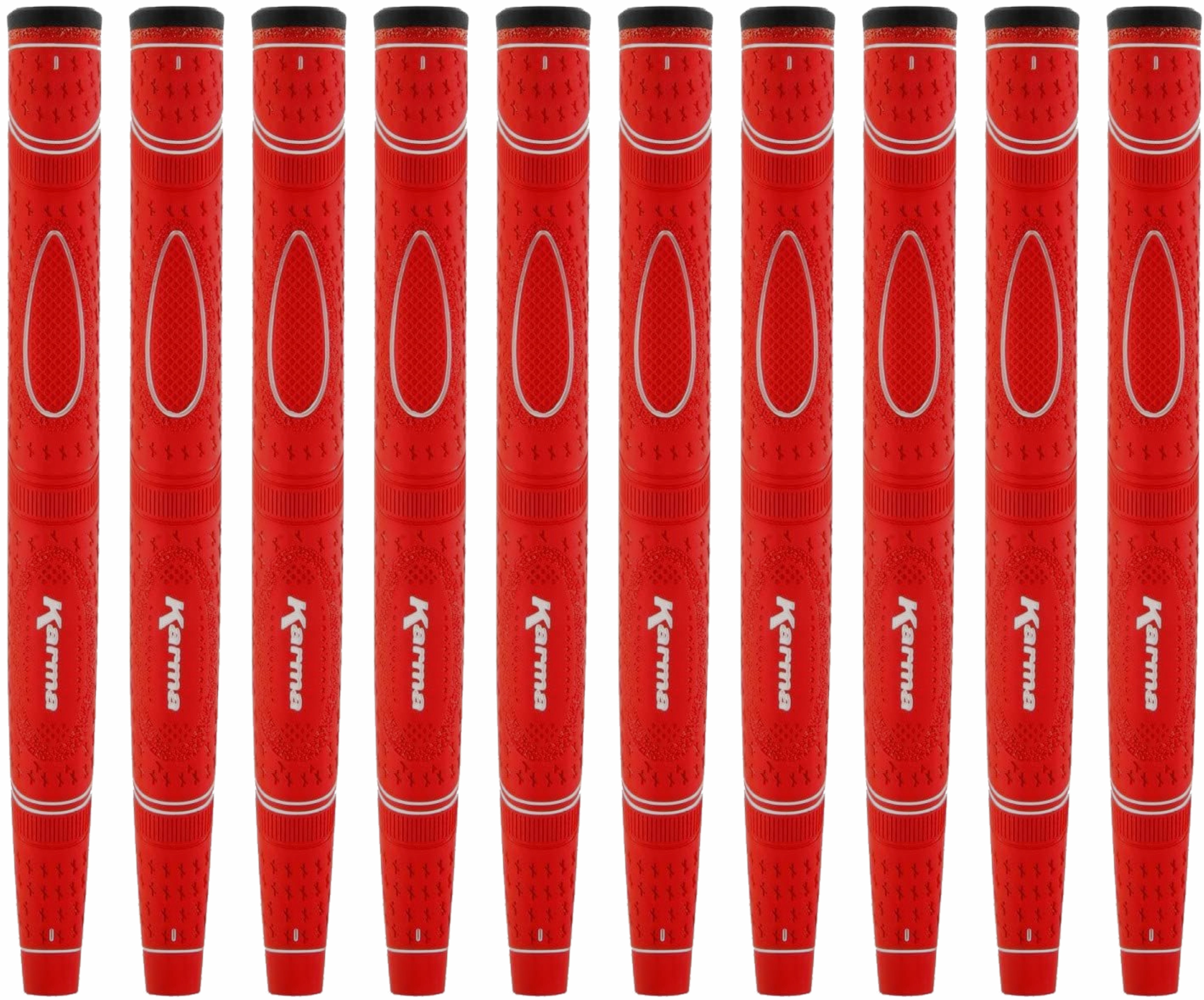 10 Pack Karma Red Dual Touch Midsize Putter Grip