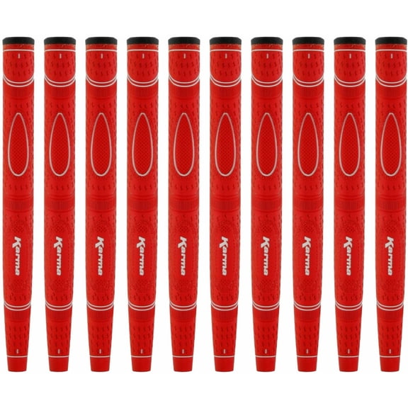 10 Pack Karma Red Dual Touch Midsize Putter Grip
