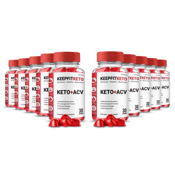 (10 Pack) Keep Fit Keto ACV Gummies, Higher Potency, Keep Fit Keto Gummies Supplement, 30 Day Supply Per Bottle