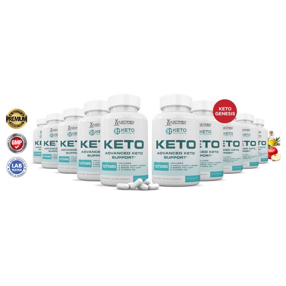 (10 Pack) Keto Genesis ACV Pills 1275mg Alternative to Gummies Dietary Supplement 600 Capsules