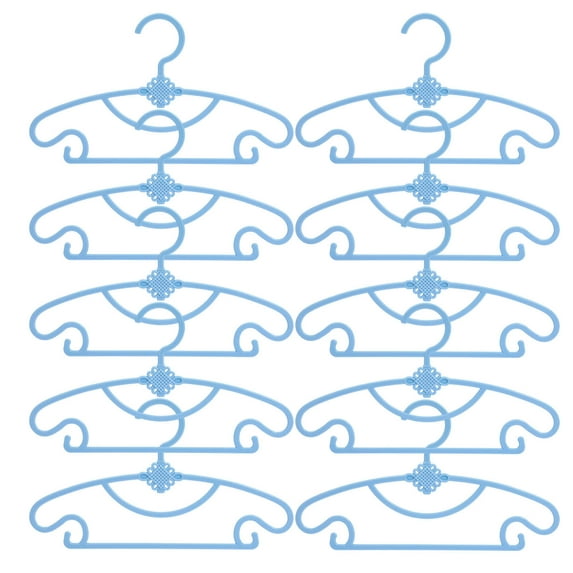 10 Pack Kids Clothes Hangers Plastic Toddler Non-Slip Durable Bright Color Closet Organizer for Baby Infant Pants Skirt Dress Shirt