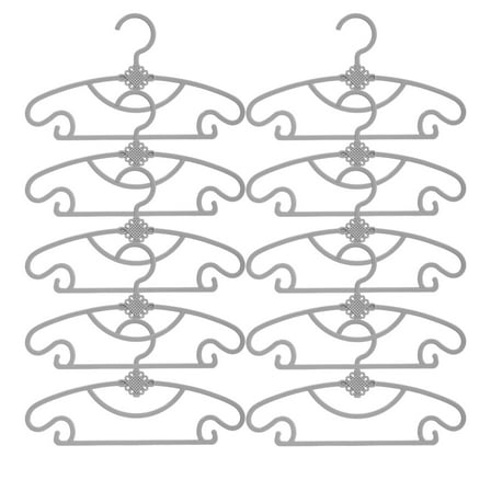 10 Pack Kids Clothes Hangers Plastic Toddler Non-Slip Durable Bright Color Closet Organizer for Baby Infant Pants Skirt Dress Shirt