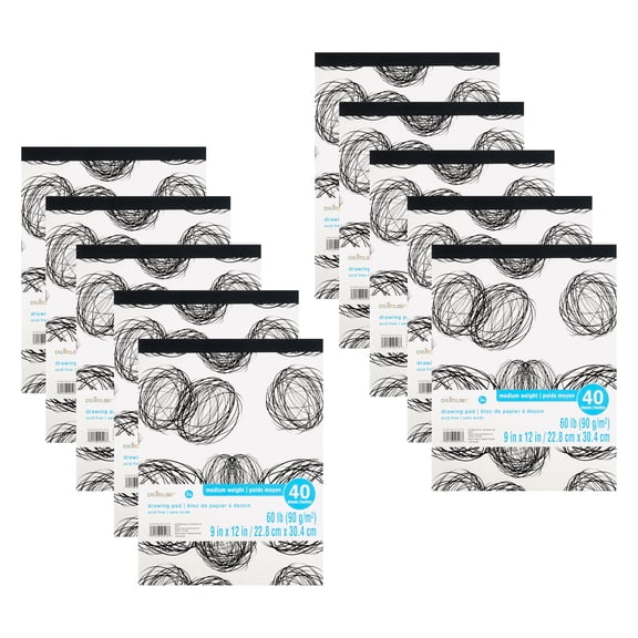 Creatology Kids Drawing Paper Pad, 10 Pack