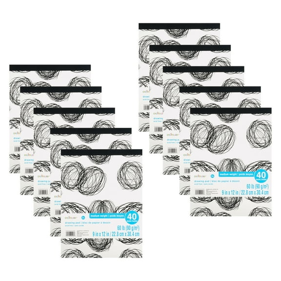 10 Pack: Kids Drawing Paper Pad by Creatology