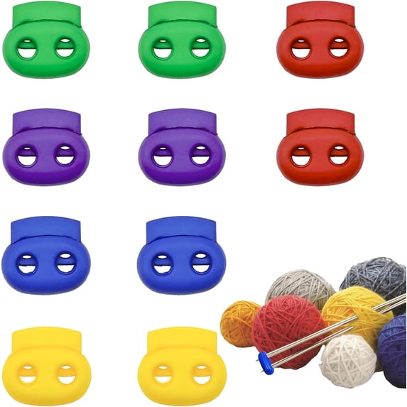 10 Pack Knitting Stitch Stoppers, Spring Needle Stopper Knitting Accessories and Supplies Knitting Needle Stoppers Knitting Needles Point Protectors Nylon Needle Point Protectors Knitting Tools