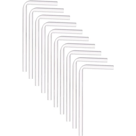 10-Pack L-Shaped Glass Tubes 4.3-Inch Delivery Stems for Labs Home Science (4mm Hole 7mm Thick) DIY