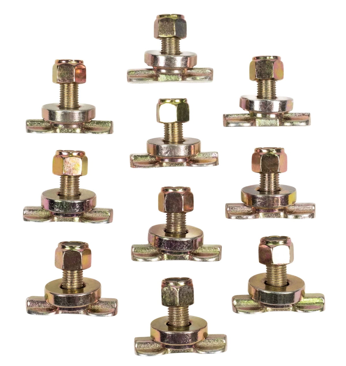 10 Pack L Track Double Lug Threaded Stud Fitting Heavy Duty LTrack