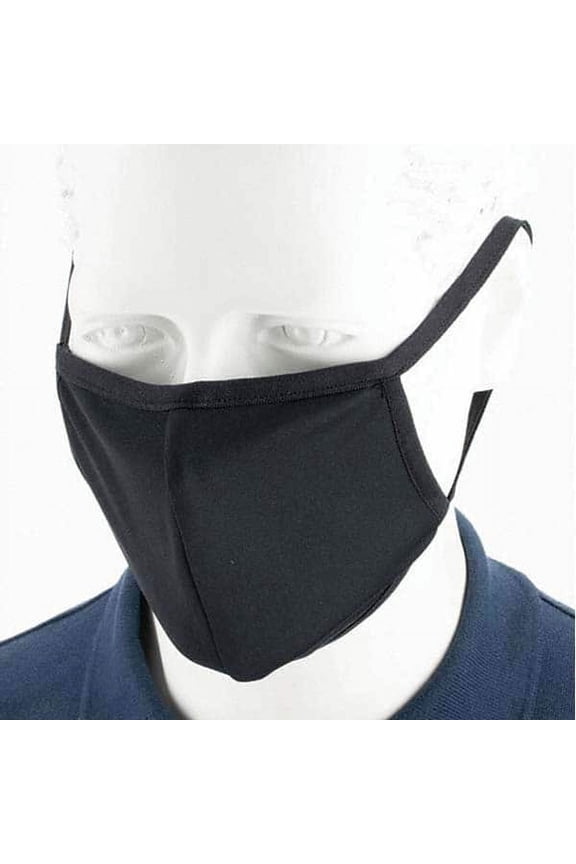 10 Pack L/XL Face Masks, Durable Washable Black Moisture-Wicking Polyester Cloth