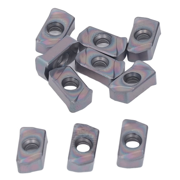 10 Pack LNMU0303 Tin Plated Cemented Carbide Milling Inserts for Steel Cast Iron Turning & Finishing 10Pcs