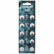 10 Pack LOOPACELL AG1 Alkaline Watch Batteries - SR621, SR621SW, 364, 164