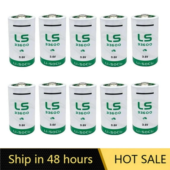 (10-Pack) LS33600 D Size 3.6V Lithium Thionyl Chloride Battery 17000mAh LS 33600 Brand New