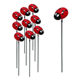thumbnail image 1 of 10-Pack Ladybeetles Garden Stakes Outdoor Decorative Lawn Picks for Patio Flower Bed Yard Decor, 1 of 9