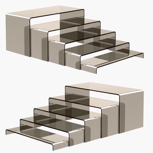 Retail Store Risers 10 Pack Large Acrylic Display Risers Stands, 2 Set(10”L~11”L~12”L ...
