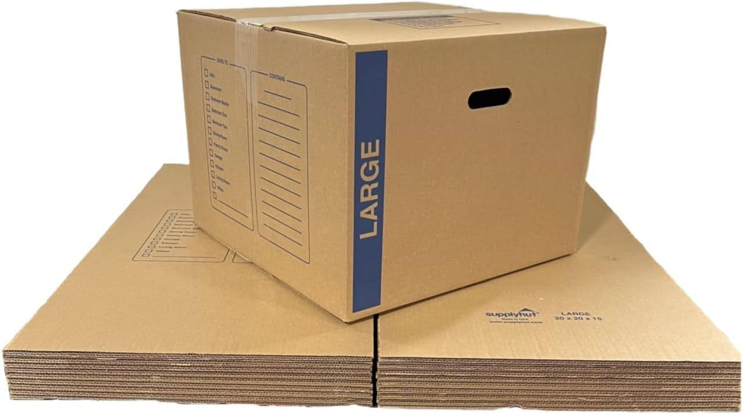 10 - Pack Large Cardboard Moving Boxes 20x20x15 32 ECT With Handles