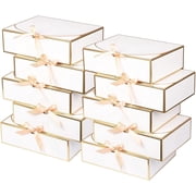 DECHISY 10 pack Large Gift Boxes with Lids, 12.6x9.8x3.1 in Bridesmaid Proposal Box, White Gift Boxes for Presents, Wedding, Graduation, Birthday Party