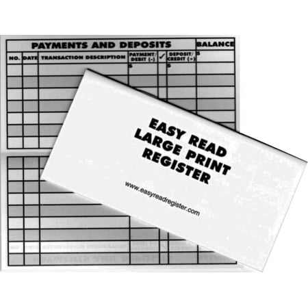 10 Pack Large Print Low Vision Checkbook Transaction Registers