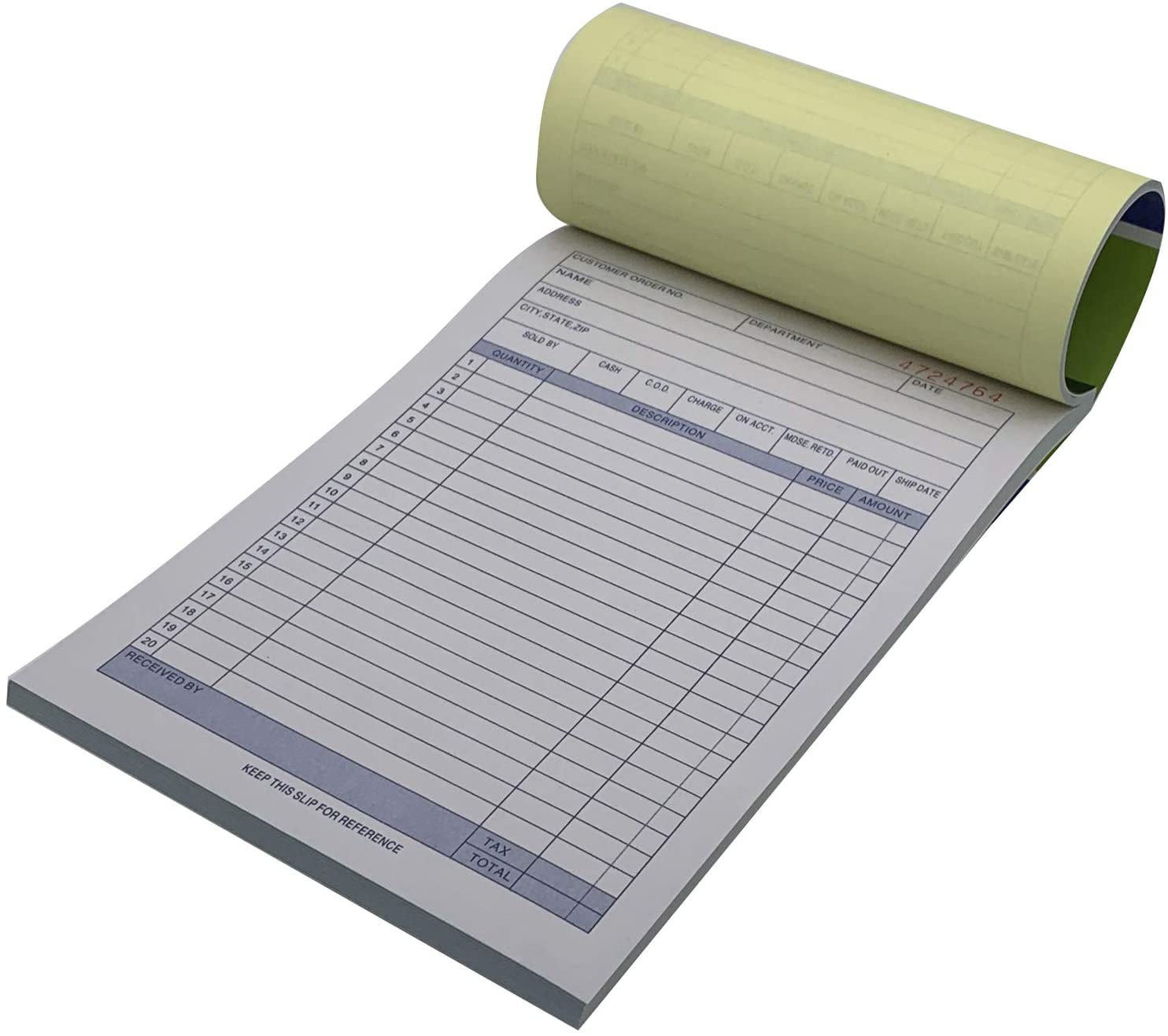 10 Pack Large Sales Order Book Receipt Invoice Duplicate Carbonless 50 ...