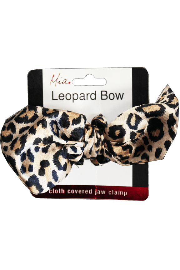 10 Pack Leopard Bow Hair Clip, Trendy Cloth Covered Jaw Clamp with Strong Hold, Comfortable, Fashionable Hair Accessory for Women, Girls, Stylish, Perfect Gift, Everyday Wear, Bulk, Black, White