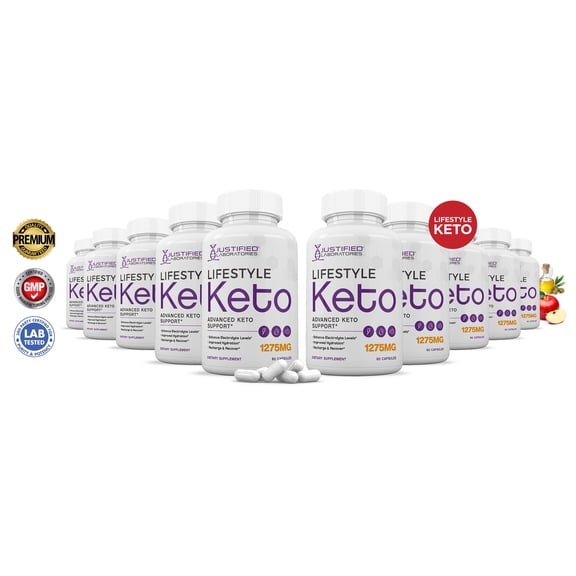(10 Pack) Lifestyle Keto ACV Pills 1275mg Alternative to Gummies Dietary Supplement 600 Capsules