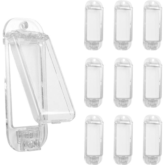 10 Pack Light Switch Cover Guard Wall Outlet Covers Clear Light Switch Lock Keeps Toggle/Rocker Switches from Accidentally Turned On or Off