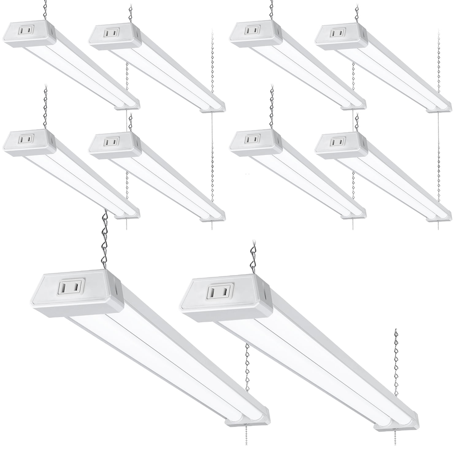 10 Pack Linkable LED Shop Light 4ft, 5000K Daylight, LED Shop Light for ...