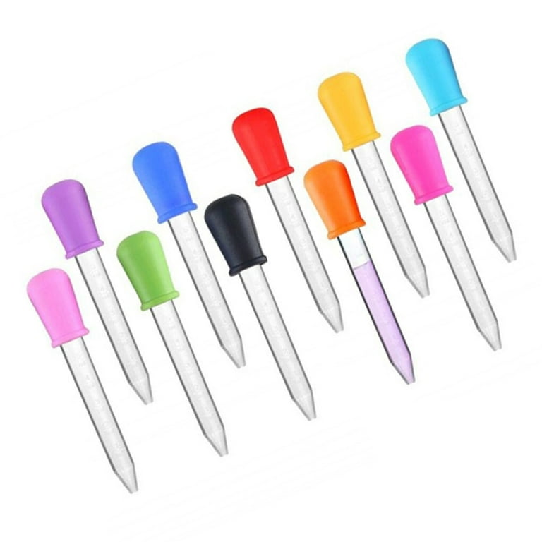 10 Pack Liquid Droppers Baby Dropper Feeder 5ml Clear Silicone