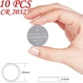 thumbnail image 1 of 10 Pack Lithium Coin Batteries 3V Long Lasting Power For Remotes Scales And Car Keys KEEP AWAY FROM CHILDREN Choking Hazard Warning Fresh Date Silver Button Cells, 1 of 4