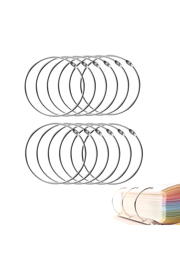 10-Pack Binders Rings Loose, Extra Large Nickel-Plated Steel Book Rings, Large Key Rings, Keychain Key Rings For Home, Office, Memos, Photos, Diy Craft Supplies
