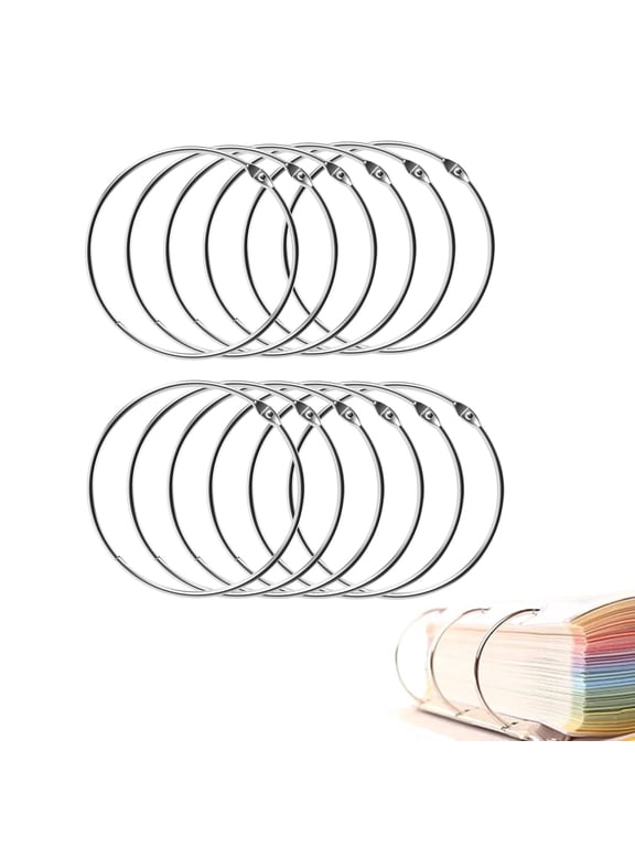10-Pack Binders Rings Loose, Extra Large Nickel-Plated Steel Book Rings, Large Key Rings, Keychain Key Rings For Home, Office, Memos, Photos, Diy Craft Supplies