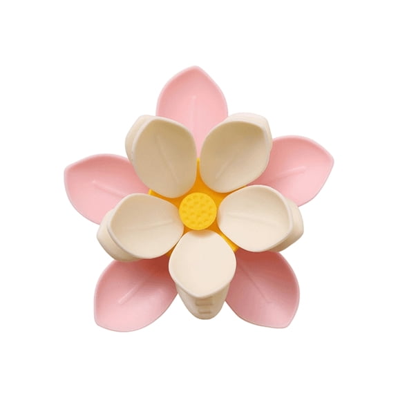 10-Pack Lotus Flower Bag Clips, 4.9 Inch Plastic Airtight Snack Sealing Clips, Kitchen Food Storage Clips(Pink)