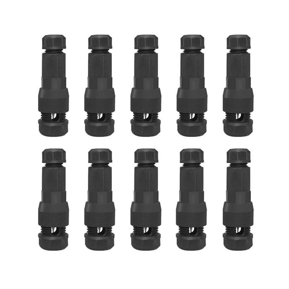 10-Pack Low Voltage Cable Connectors | Outdoor Landscape Light Wire Splice Kit | 12-20 Gauge | Waterproof Quick-Connect Puncture Terminals | Tool-Free Installation | Weather-Resistant Nylon Housing