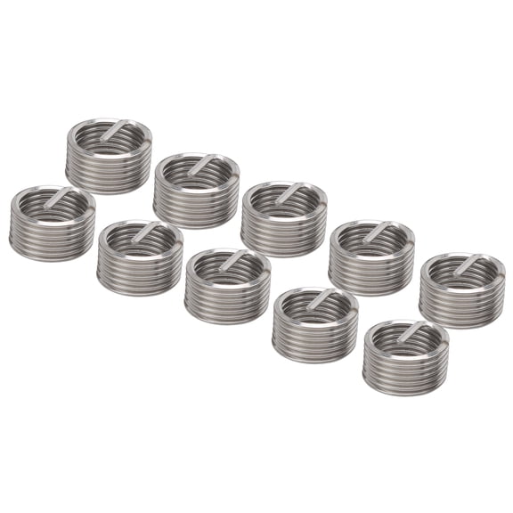 10 Pack M18x2 Thread Repair Inserts, Stainless Steel Wire Thread for Aluminum Alloy & Metal Hole Restoration 10Pcs steel