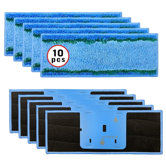 10 Pack M6 Mopping Wet Pads Compatible with iRobot Braava Jet M6 Series (6012) (6112) (6113), Upgraded Robot Mop,Washable Microfiber Replacement Cleaning Pad