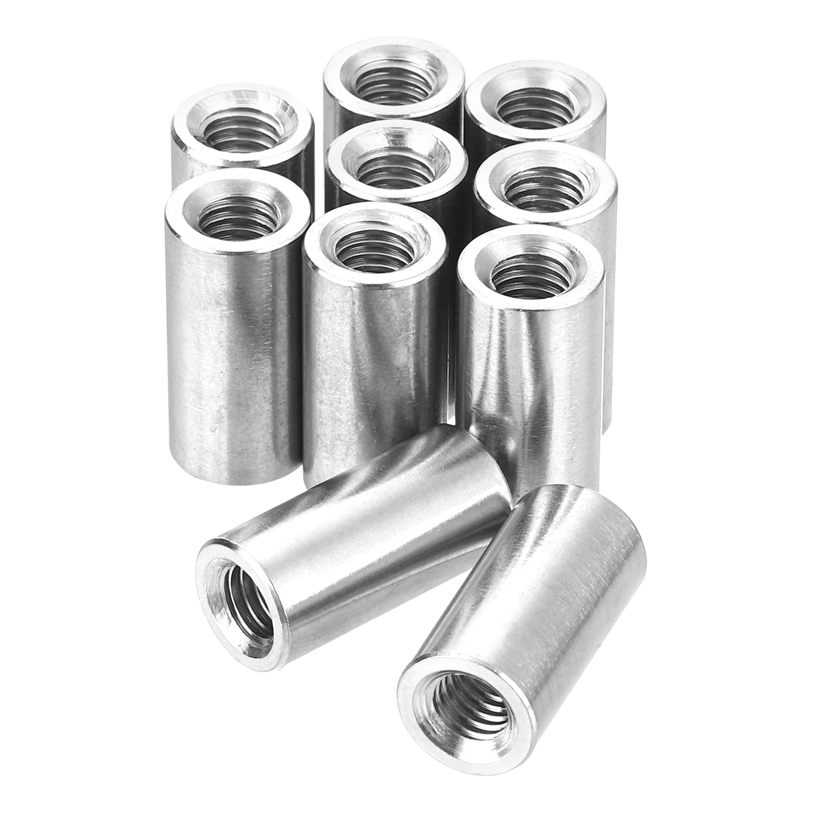 10 Pack M6x10x20mm Round Weld Nut for Lamp Bracket Glass Table, Silver ...