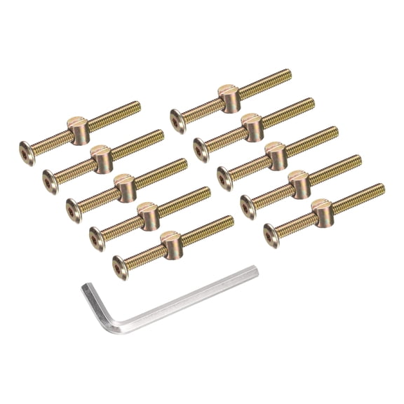 10 Pack M6x60mm Hex Socket Head Screws Bolt with Barrel Nuts & M4 Wrench