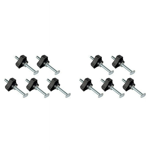10 Pack M8 T Track Bolts Knob Kit 4 Inch T Slot Bolts with Washers T Track Accessories for Woodworking Jigs