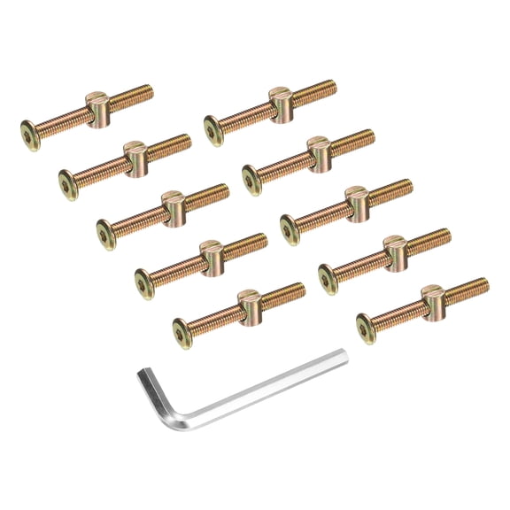 10 Pack M8x60mm Hex Socket Head Screws Bolt with Barrel Nuts & M5 Wrench