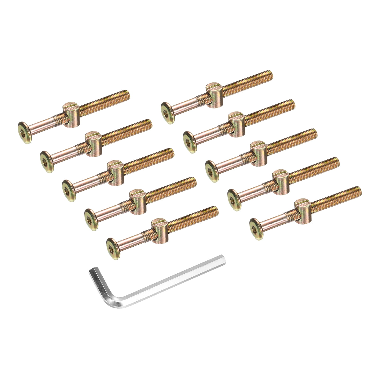 10 Pack M8x70mm Hex Socket Head Screws Bolt with Barrel Nuts & M5 Wrench