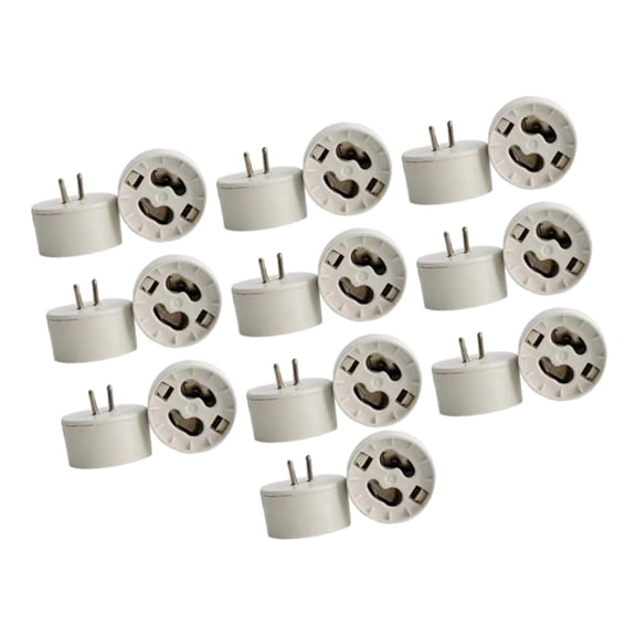 10 Pack MR16 to Gu10 Lamp Base Converter Socket Compact Size for Home and Office Fixtures