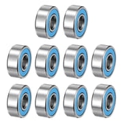 10 Pack MR83-2RS Deep Groove Ball Bearing, 3x8x3mm Double Rubber Sealed and Pre-Lubricated, Chrome Steel Micro Bearings, ABEC7, Z4 Low Noise